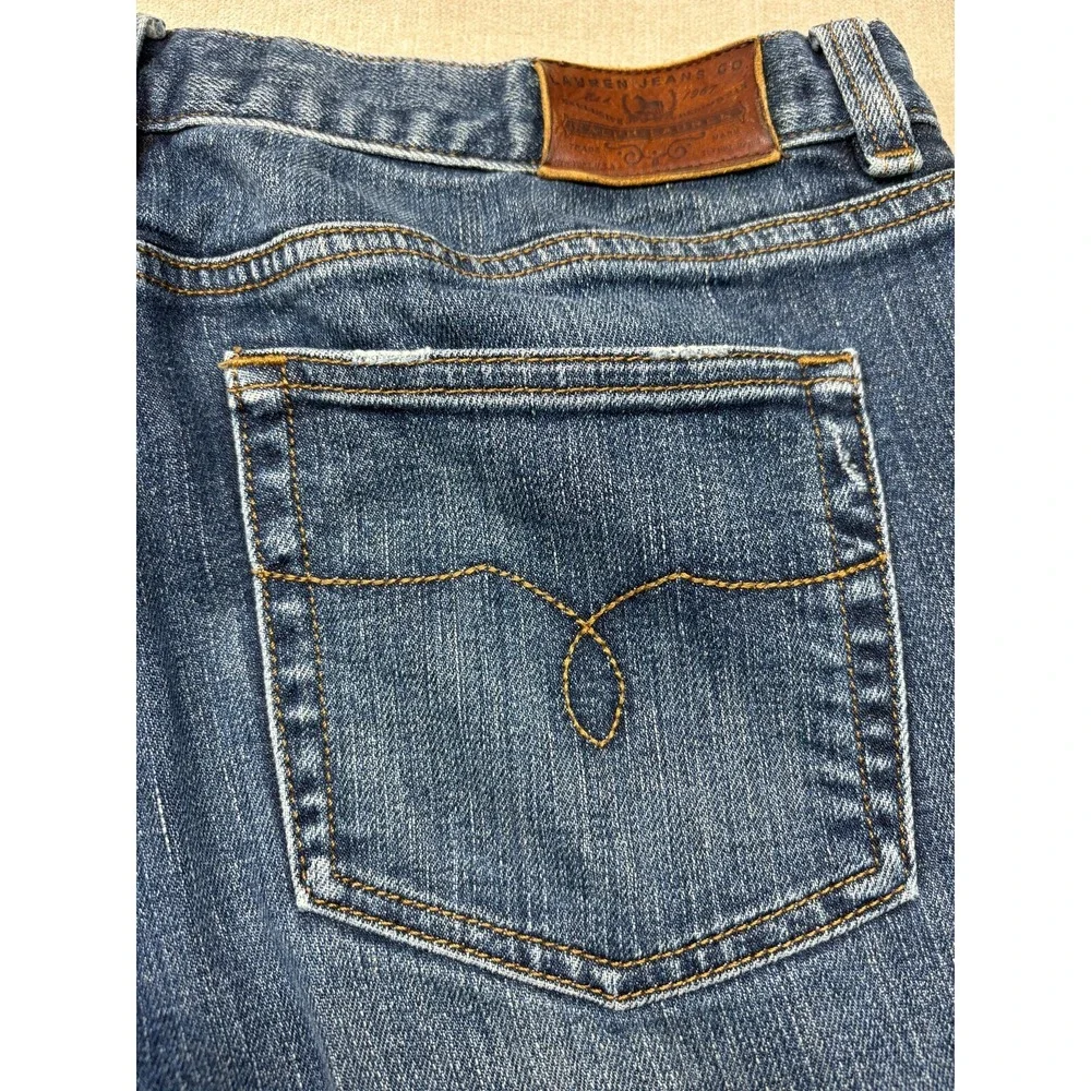 Lauren Ralph Lauren Jeans Womens 10 Blue Bootcut Distressed